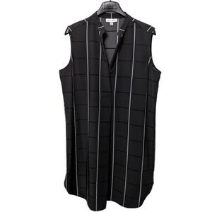 PROLOGUE Windowpane Check Popover Dress L